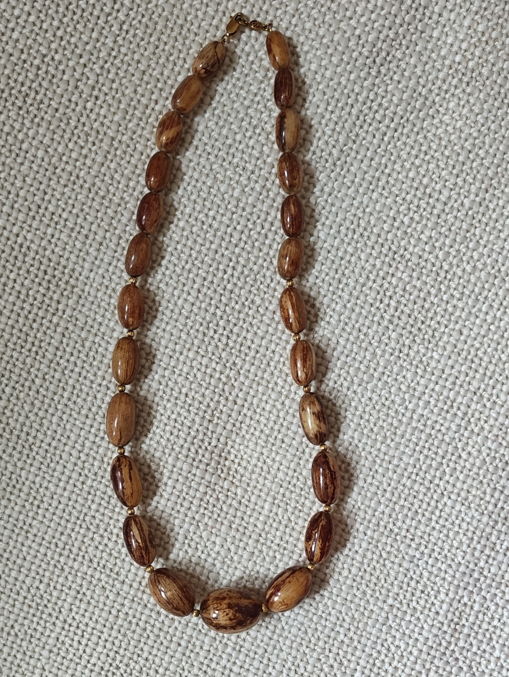 Sezane Brown Toned Bead Necklace
